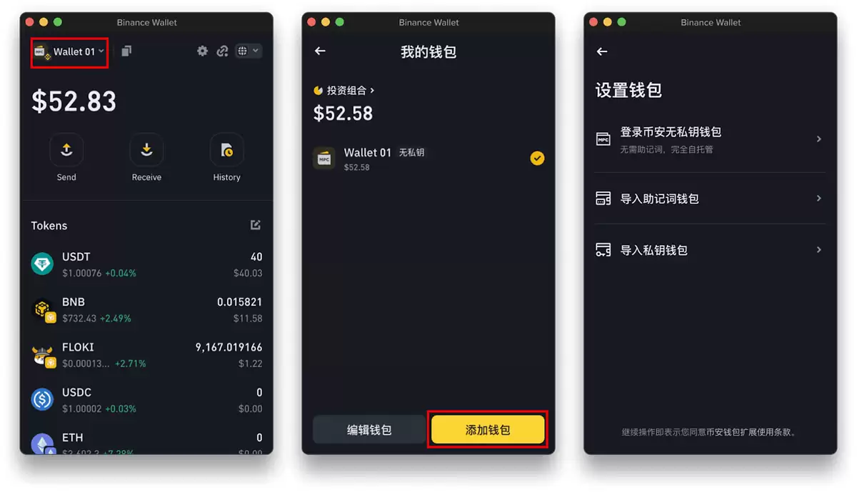 1. 如何登录我的币安无私钥wallet？_图2