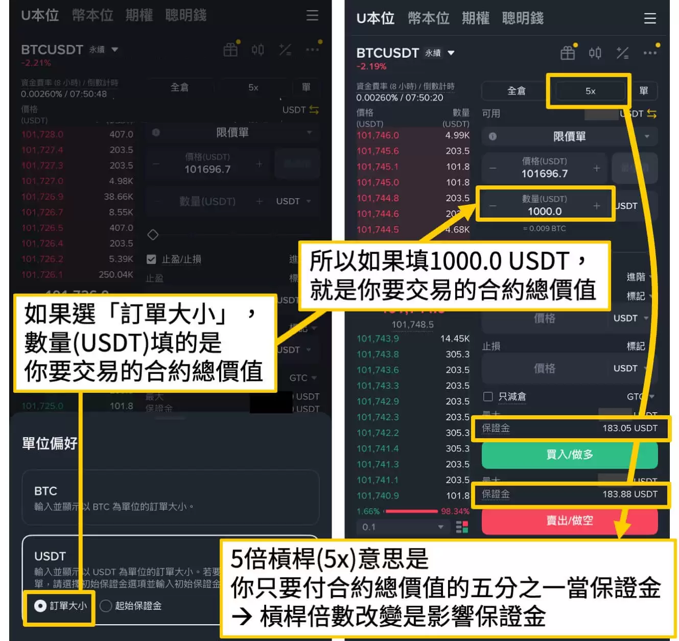 注意1：下单时，注意单位偏好的设定_图2