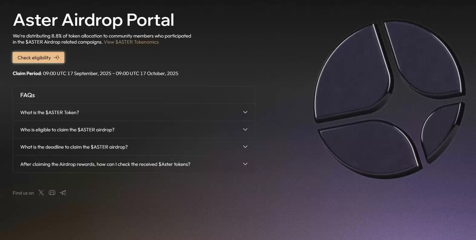 Aster Token (ASTER)币:空投、价格及购买渠道介绍