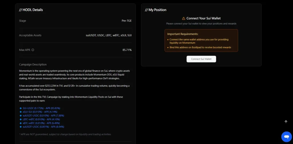 Momentum早期积分埋伏攻略