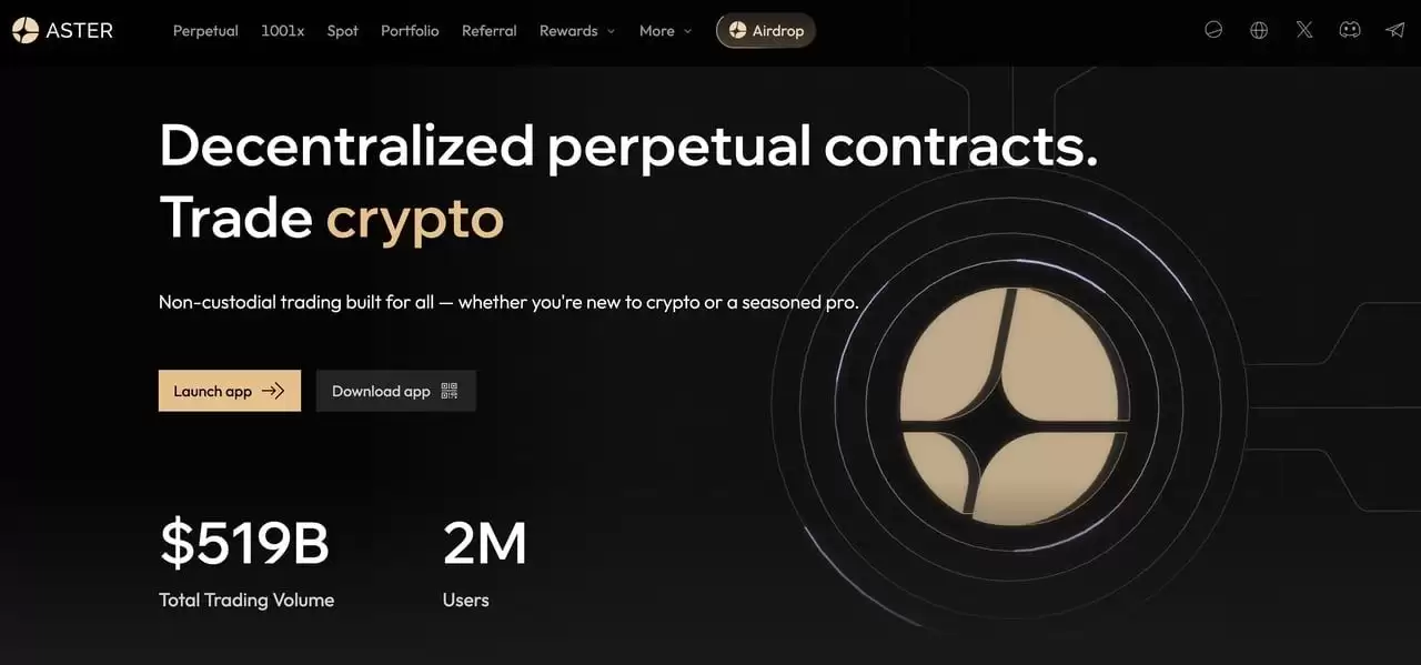 Aster(ASTER)币是什么？MYX 后最新的永续合约DEX 、代币经济学介绍