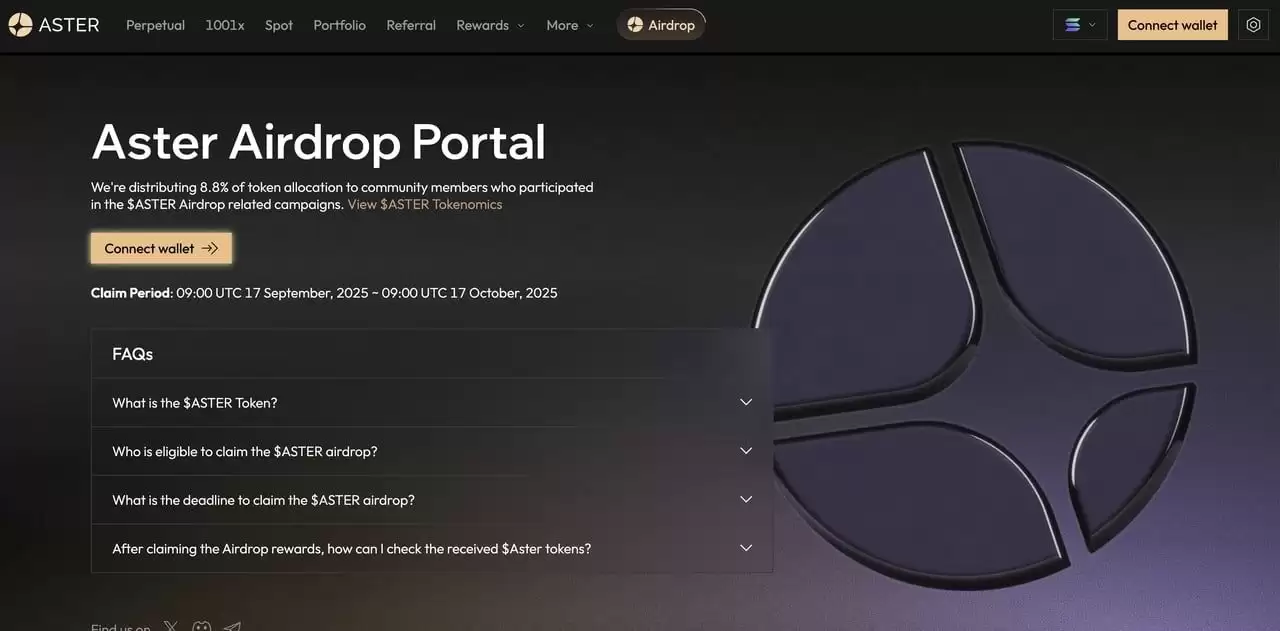 Aster(ASTER)币是什么？MYX 后最新的永续合约DEX 、代币经济学介绍