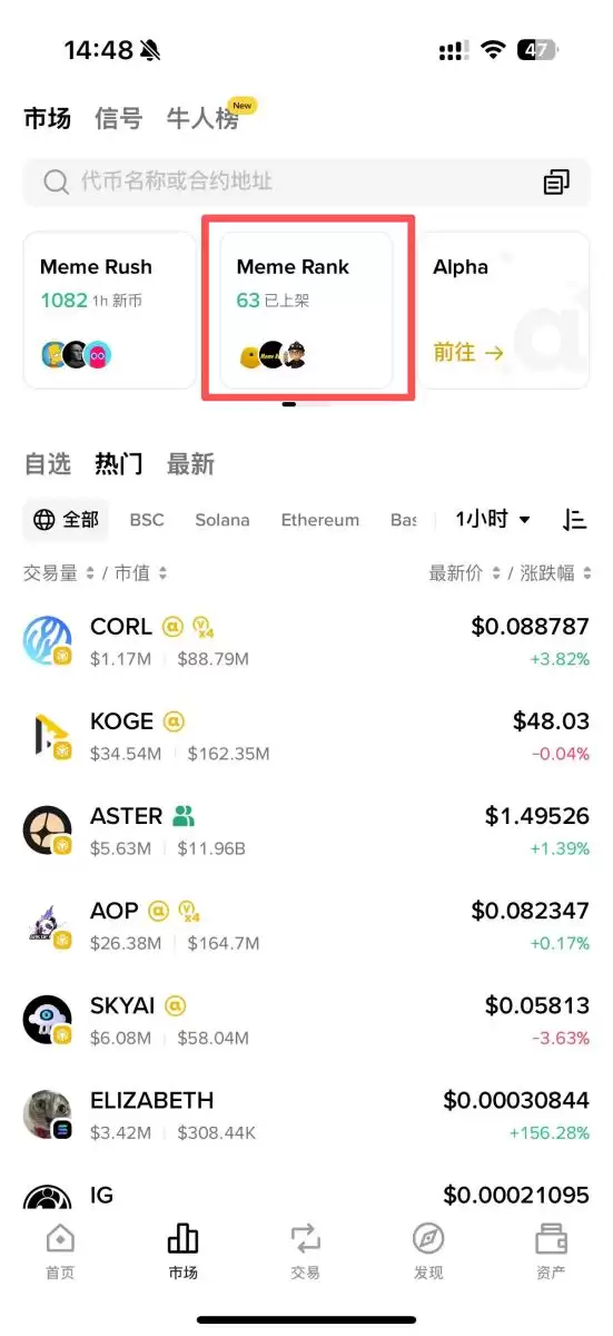 币安walletMeme Rush具体介绍