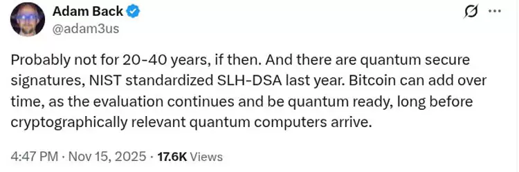 比特币量子风险无忧