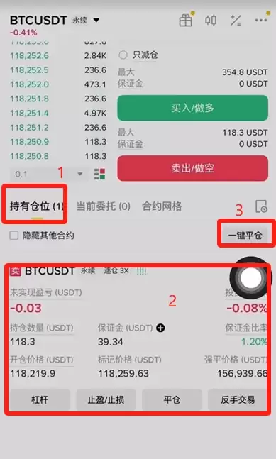 币安交易所做空/做多比特币操作流程