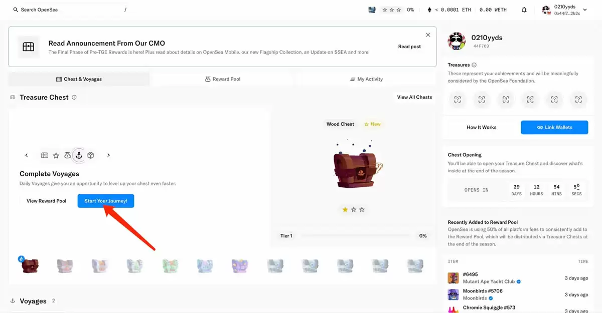手把手带你交互OpenSea发币前的最后奖励任务