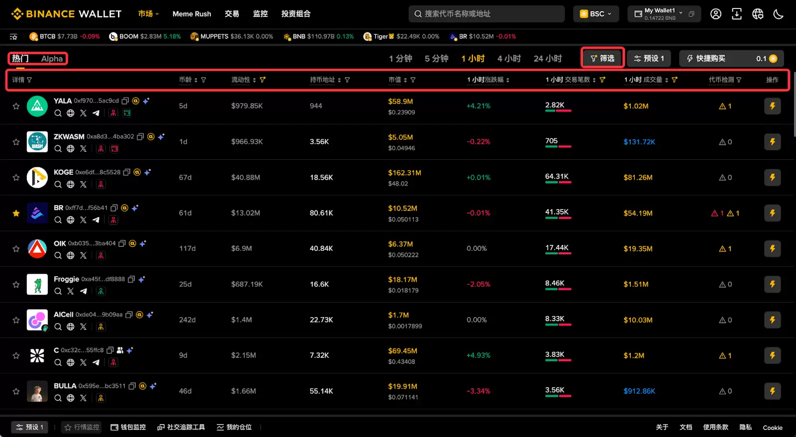 第六步：通过榜单筛选来找到交易标的