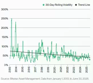 Bitwise比特币未来十年预测:BTC回报率,价格与波动性预测