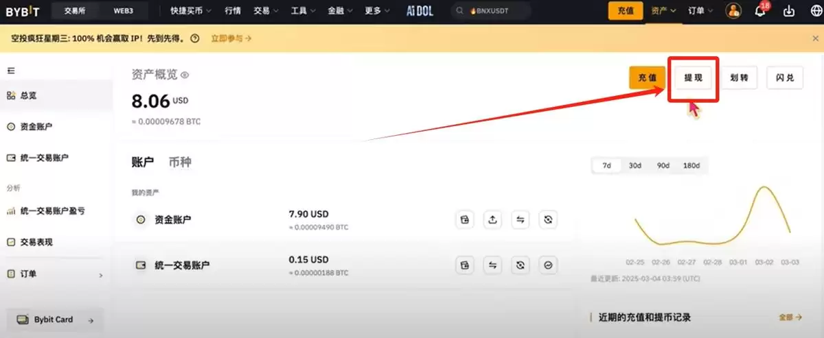 如何把Bybit的钱提到wallet？_图5