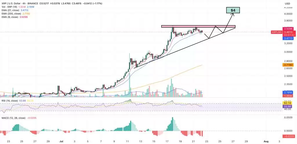 XRP市值超越麦当劳,XRP能否冲击$100,000大关？