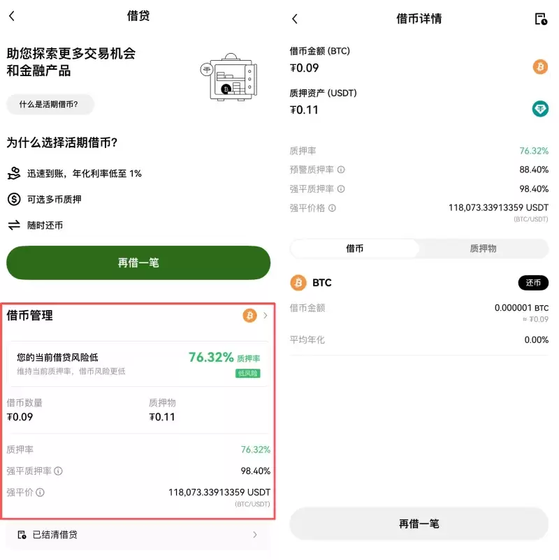 OKX质押借币教学