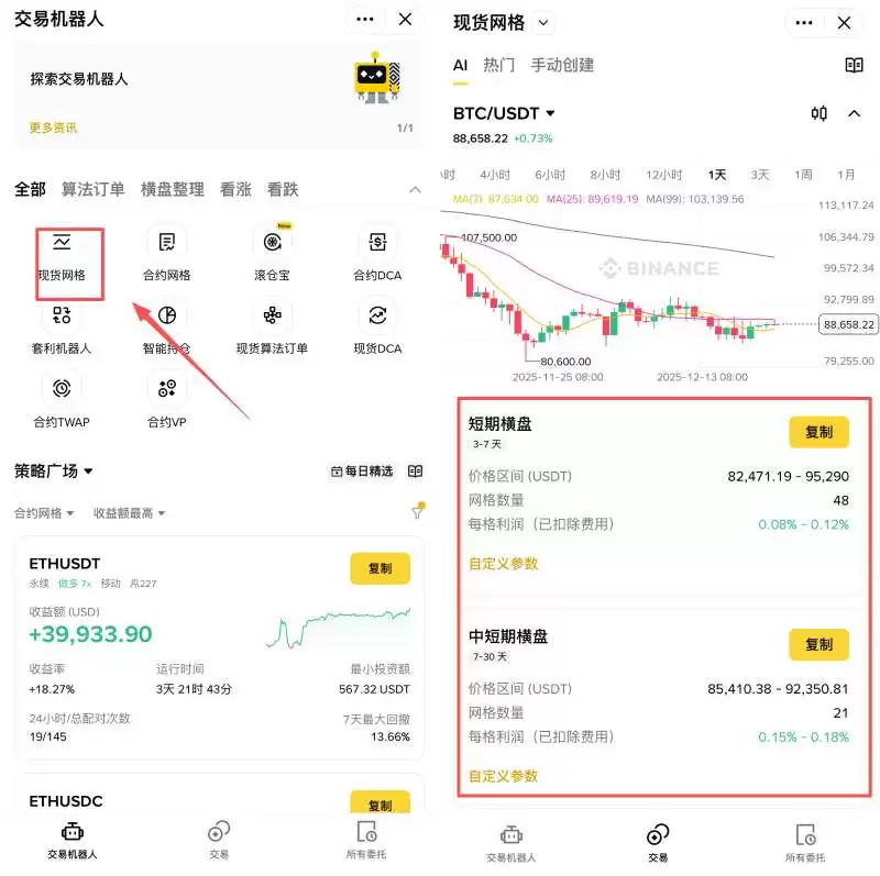 币安AI 网格机器人