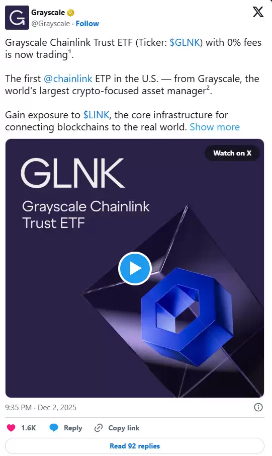 LINK ETF 于12月2日启动:Chainlink 现货 ETF是什么？如何运作以及投资？