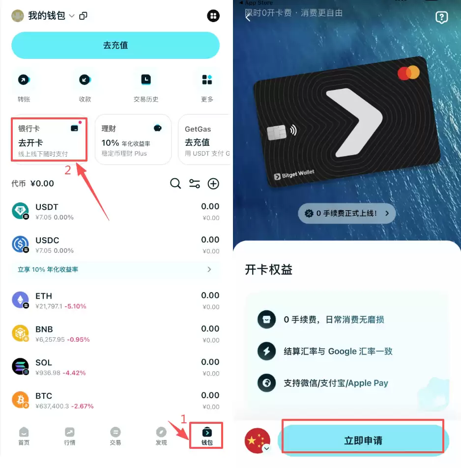 Bitget Wallet Card是什么？申请开卡注册Fiat24账户、充值及使用教程