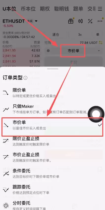 币安合约设置止盈止损