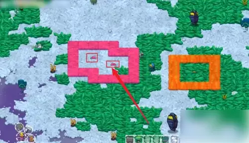 粉色虫子藏匿点示意图