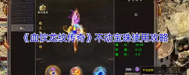 《血饮龙纹传奇》不动宝珠效果展示