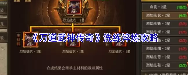 万道武神传角色洗练淬炼技巧详解与步骤攻略