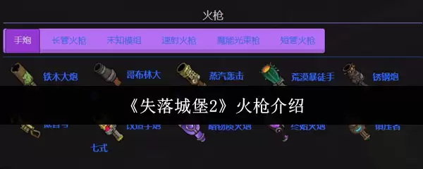 《失落城堡2》火枪介绍