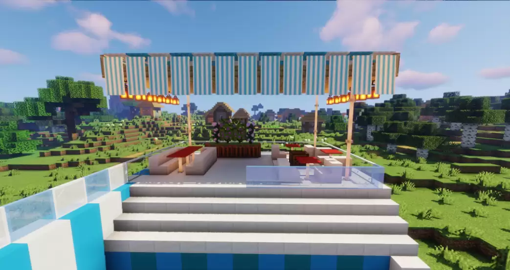 《我的世界：移动版》露天泳池改造方案
