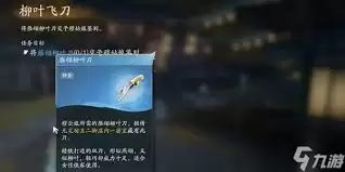 游戏内柳叶飞刀制作或展示场景