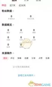 AcFun我的收藏页面示意