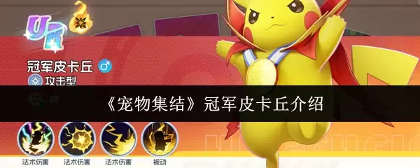 《宠物集结》冠军皮卡丘介绍