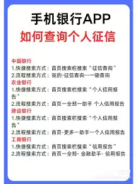 农行手机银行app如何查询征信
