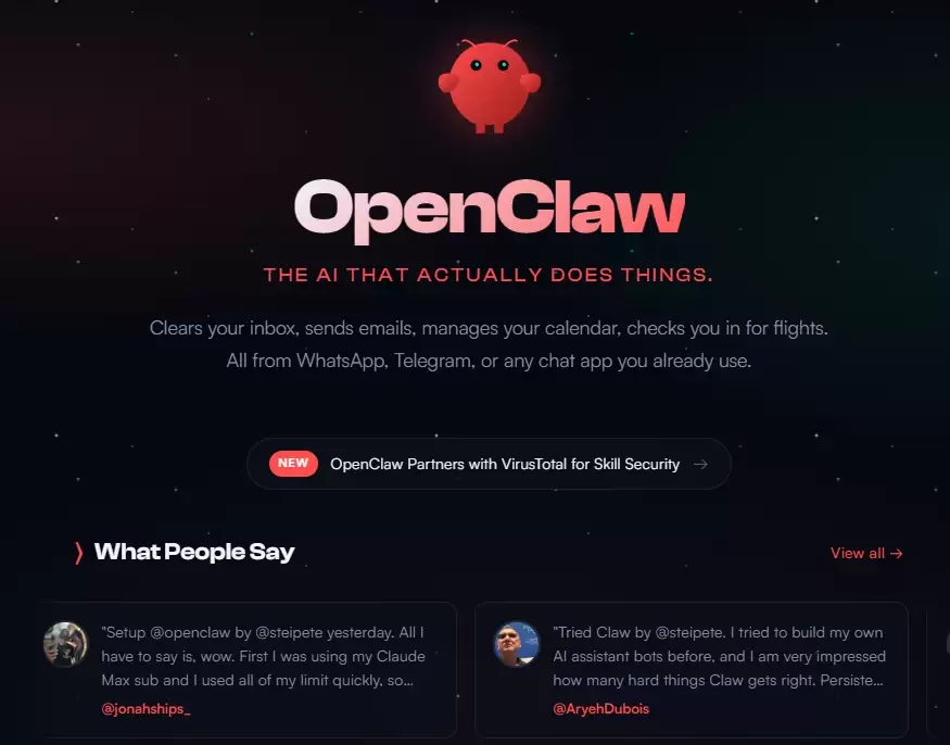 OpenClaw操作界面示意图