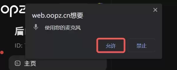 oopz网页麦克风权限开启方法