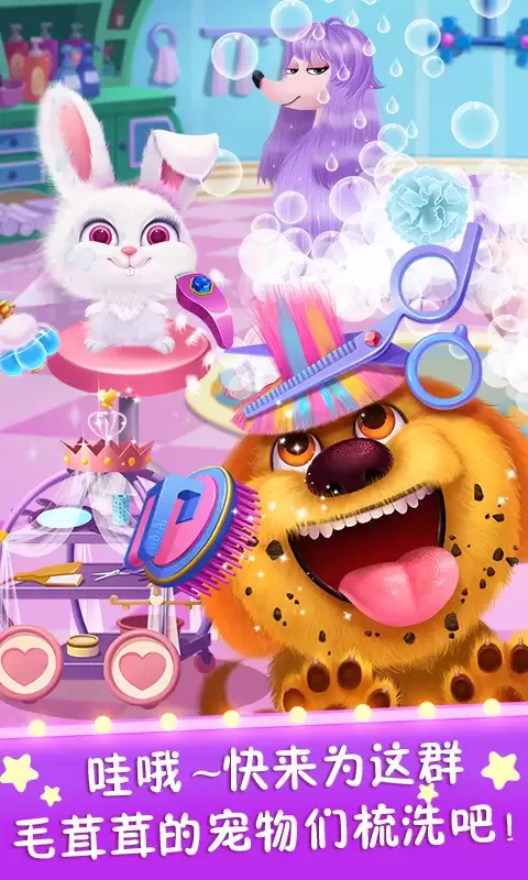 毛绒宠物美容院