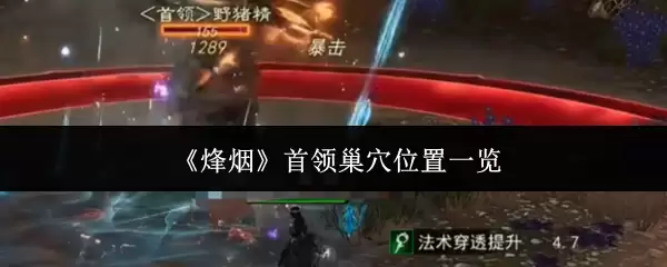 《烽火》游戏首领与副本位置概览