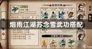 烟雨江湖苏念雪武学展示