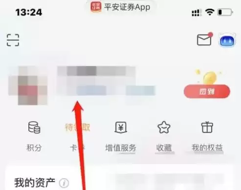 平安证券APP我的页面示意