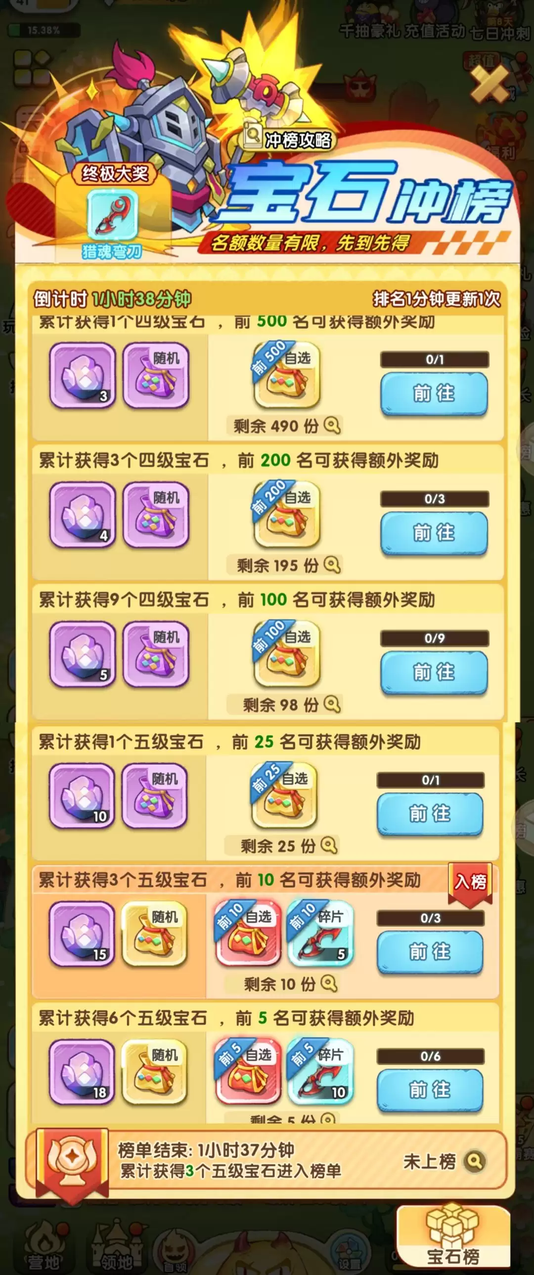 《小怪兽别跑》开服冲榜必玩活动