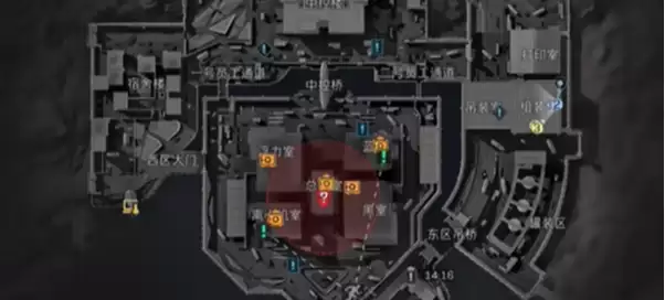 三角洲行动航天基地密码门位置示意图