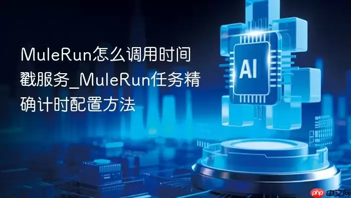 MuleRun怎么调用时间戳服务_MuleRun任务精确计时配置方法