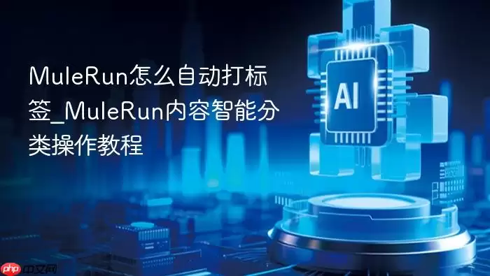 MuleRun怎么自动打标签_MuleRun内容智能分类操作教程