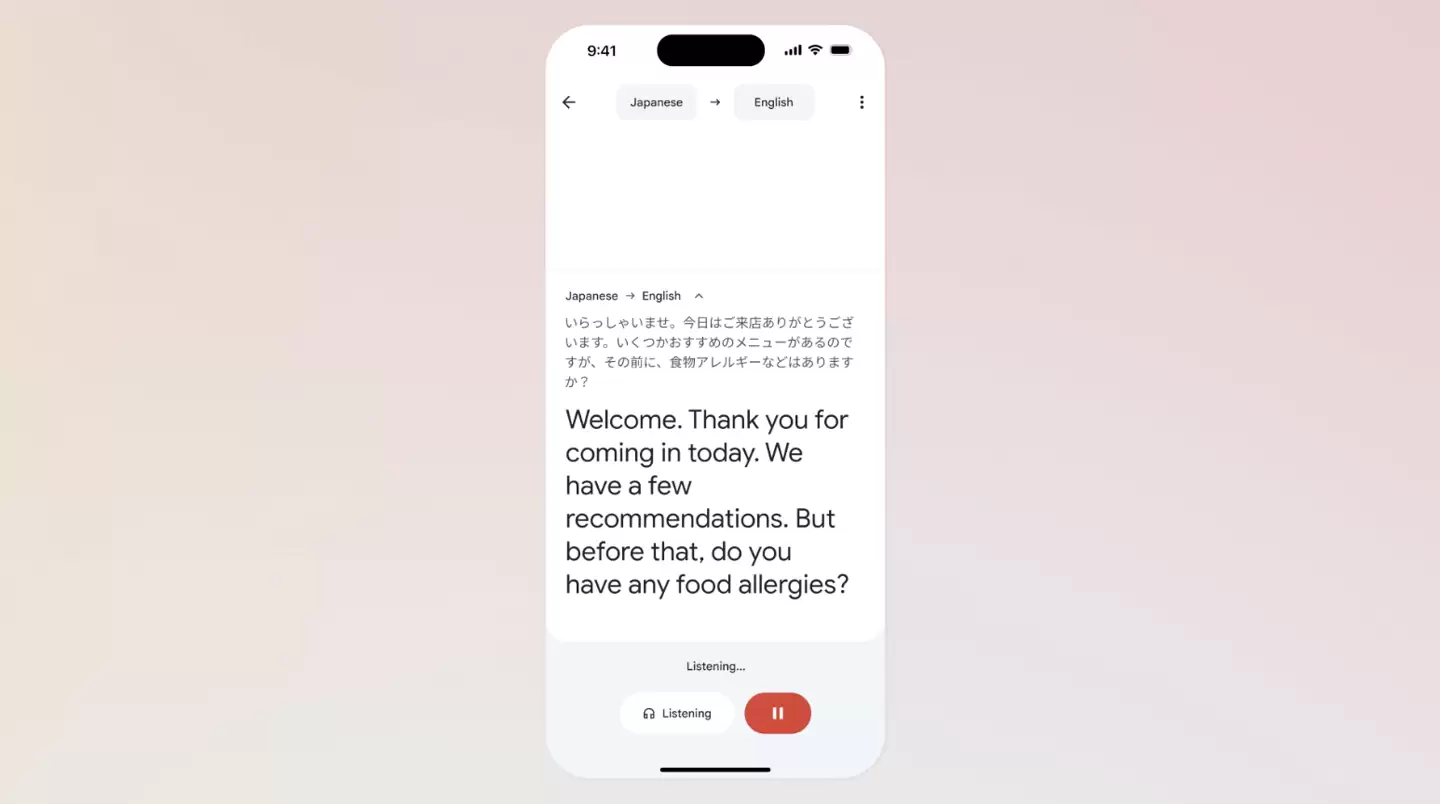 谷歌 Google Translate“实时翻译”功能正式登陆苹果 iOS,支持佩戴耳机实现 70 多种语言同传对话