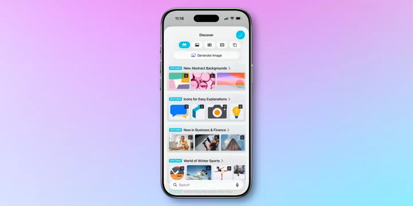 苹果 iOS 26.4 史诗级增强无边记:改进 AI 生图、开放海量精选素材