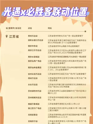 光遇必胜客联动门店地区有哪些 光遇必胜客联动持续多久