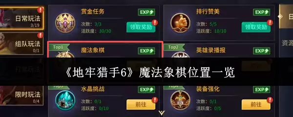 《地牢猎手6》魔法象棋位置一览