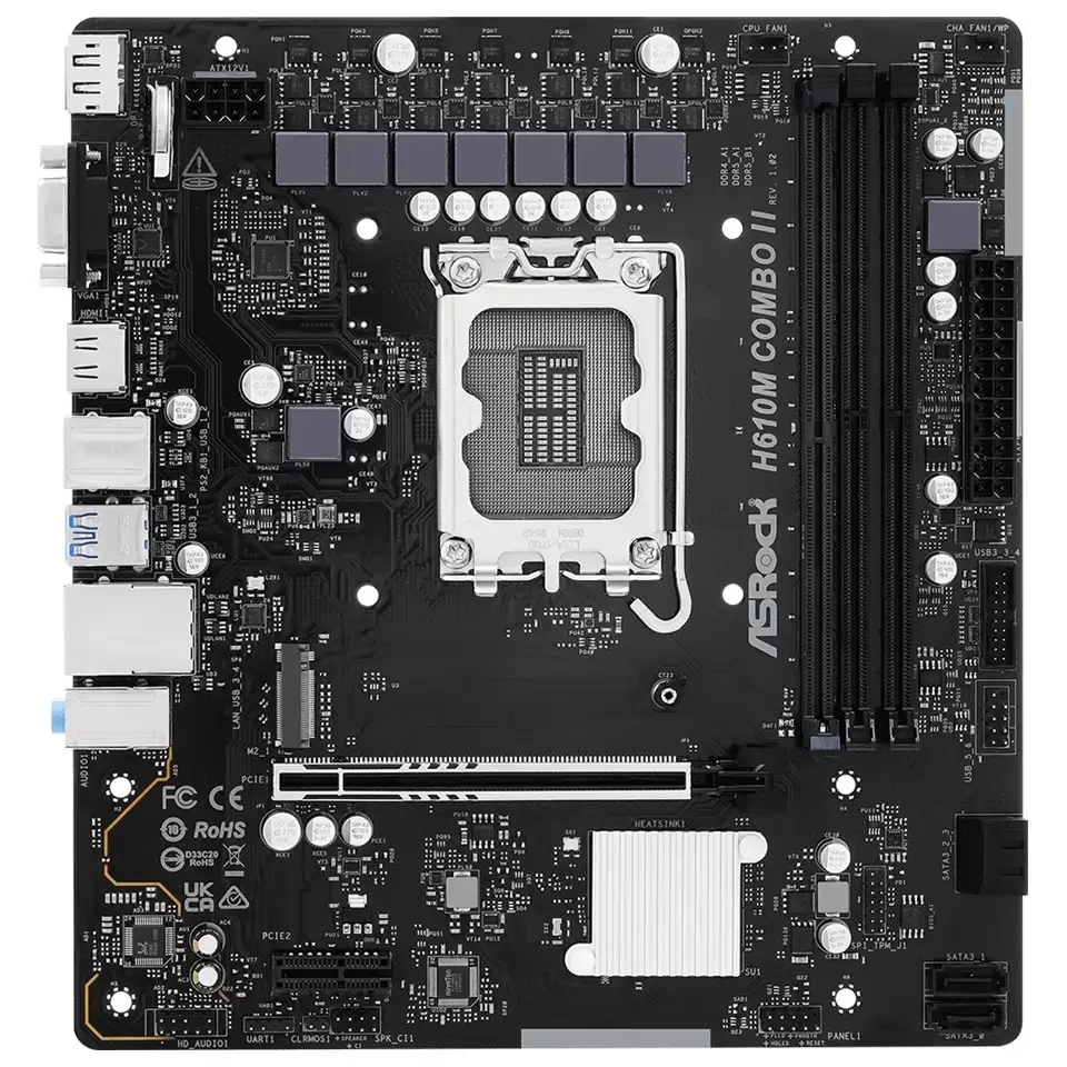 “妖板”续作：华擎推出第二款 DDR5+DDR4 主板 H610M COMBO II