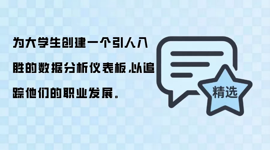 为大学生创建一个引人入胜的数据分析仪表板，以追踪他们的职业发展。