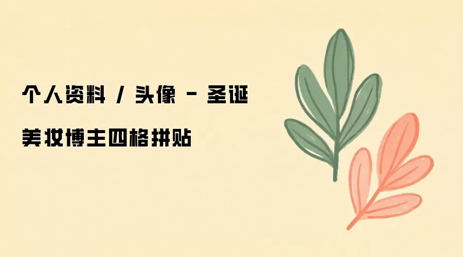 个人资料 / 头像 - 圣诞美妆博主四格拼贴