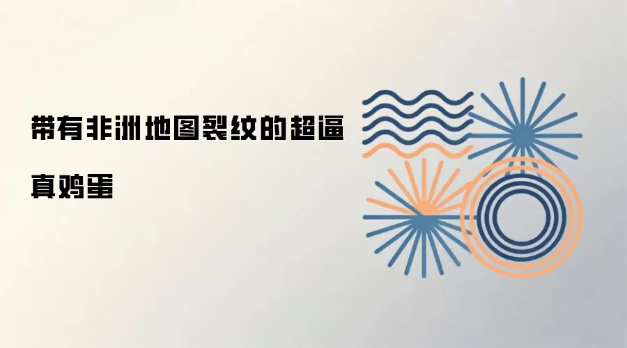 带有非洲地图裂纹的超逼真鸡蛋