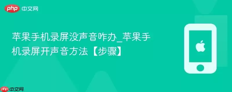 苹果手机录屏没声音咋办_苹果手机录屏开声音方法【步骤】