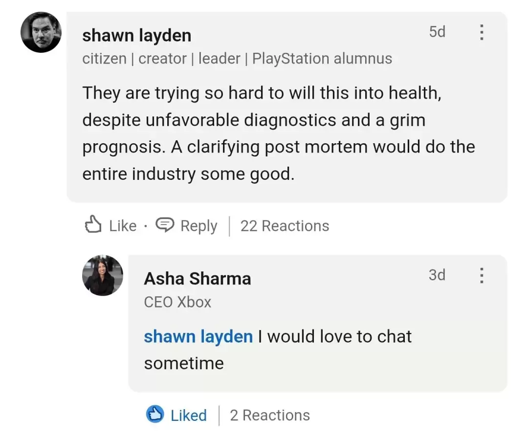 真董姐？Xbox新任女掌门想和PS4世代前总裁Shawn Layden聊聊