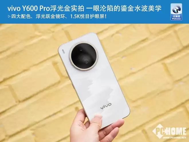 vivo Y600 Pro浮光金实拍 一眼沦陷的鎏金水波美学