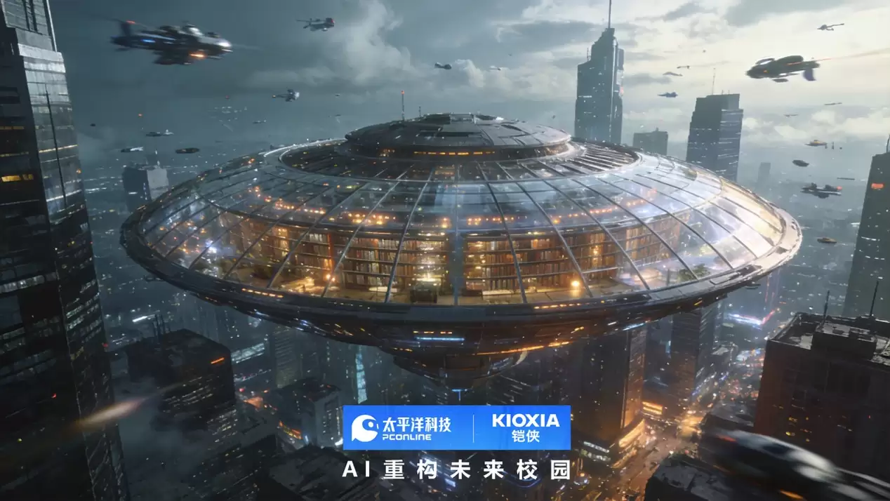 AI创意作品展示：校园场景与科技产品融合概念图